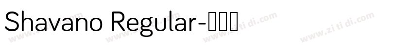 Shavano Regular字体转换